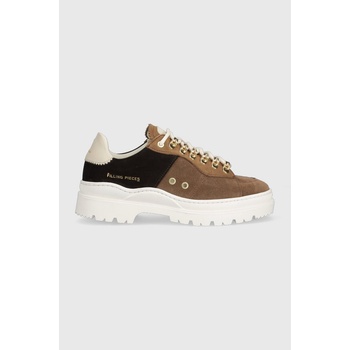 Filling Pieces Велурени маратонки Filling Pieces Court Serrated Topaz в кафяво 71633831933 (71633831933)