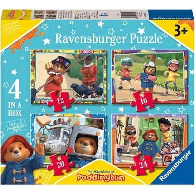 Ravensburger sada 4v1 Medveď Paddington 12,16,20,24 dielov