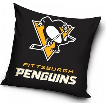 TipTrade Velurový vankúš NHL Pittsburgh Penguins 40x40