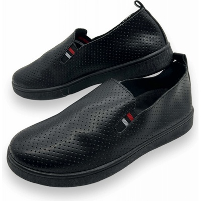 Fashion dámské nadměrné černé slip on tenisky
