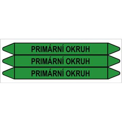 Značení potrubí, primární okruh,3 ks, 355 × 37 mm PZ 008638