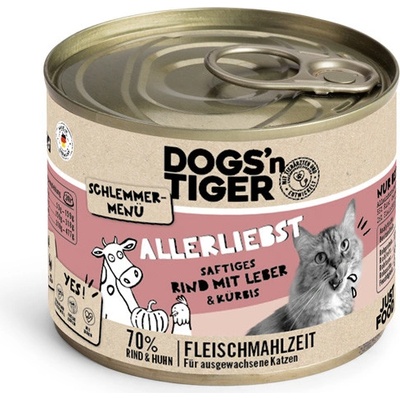 Dogsn Tiger gurmánske menu hovädzie s pečeňou 6 x 200 g