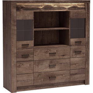 Bogdan Furniture Europe Витрина Indianapolis I-22, тъмна пепел