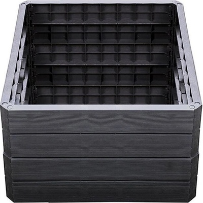 Garantia Vyvýšený záhon Modul Ergo Quadro M wood 80 x 60cm hnědo - šedý 1156 – Zboží Mobilmania