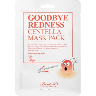Benton Goodbye Redness Centella успокояваща платнена маска за проблемна кожа, акне 10 бр