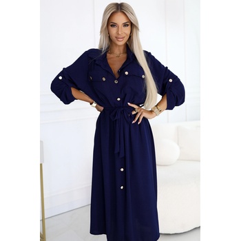 Numoco Миди риза-рокля със златни копчета и вратовръзка numoco | Sin | ЖЕНИ | ЕДИН РАЗМЕР