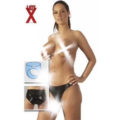 LateX Бикини с външен пенис Blackie I (16 cm)