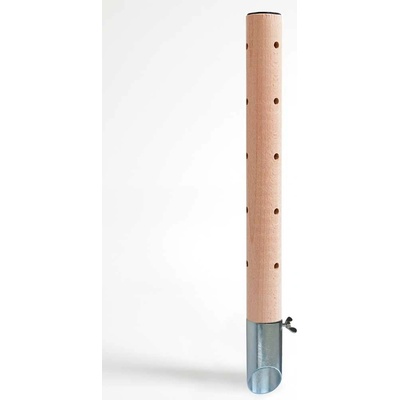 DOG production Psí pisoár 1 Dřevěný design hladký povrch / pozinkovaný trn - 40 cm