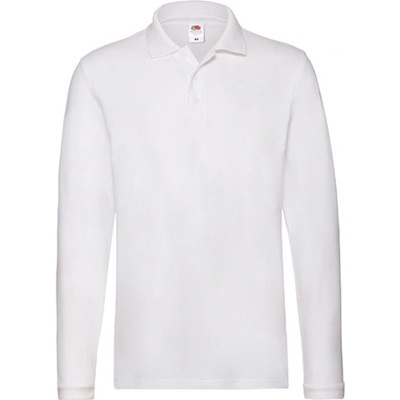 Fruit of the Loom pánska polokošeľa s dlhým rukávom white