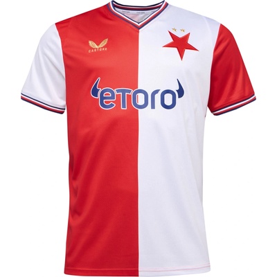 Castore SK Slavia Prague Home SS Shirt červená bílá mix