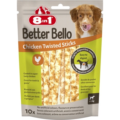 8in1 Better Bello Chicken Twisted Sticks 10 x 60 g