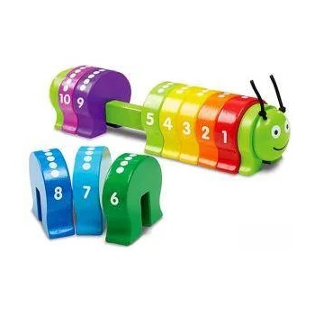 Melissa & Doug Дървена гъсеница с числа, 19274 Melissa and Doug, 000772192743