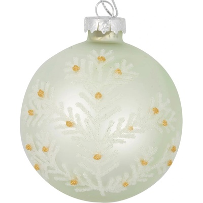 Green Gate Зелен стъклен коледен орнамент Madison - Green Gate (XMABALGMDS3406)