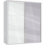 Bogdan Furniture G Гардероб с плъзгащи врати и огледало Мебели Богдан, модел BM-Ava 41, бял гланц