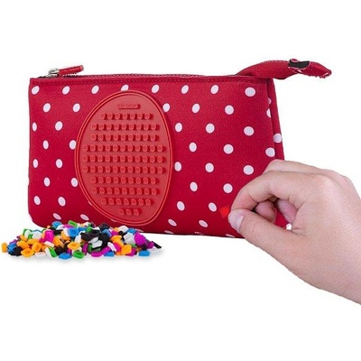 PIXIE CREW голям калъф червена материя с бели точки