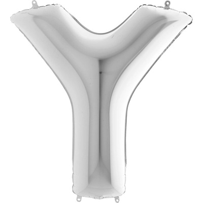 GRABO Fóliové písmeno Y stříbrné 102 cm