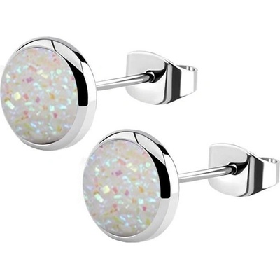 Nubis ocelové náušnice DRUZY White AB NB321