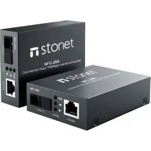 Lancom Конвертор Stonet NFC-20B, 10/100Mbps RJ45 към 100Mbps SM SC влакно, 20км (NFC-20B)