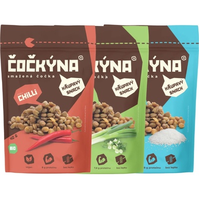 Čočkýna Smažená Čočka Bio SLANÁ 40 g