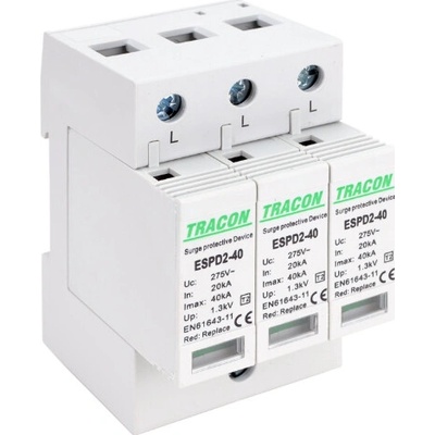 Tracon Zvodič prepätia AC typ T2 40kA 3P ESPD2-40-3P