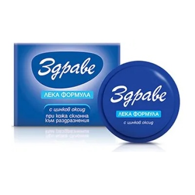 Здраве Крем лека формула с цинков оксид за раздразнена и чувствителна кожа spf 20 40гр