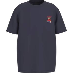 GUESS Тъмно синя Oversize тениска за момче с малко бродирано мече Guess