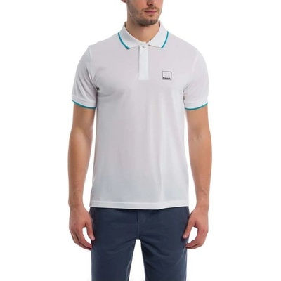 Bench tričko Polo With Y/D Stripes Bright White