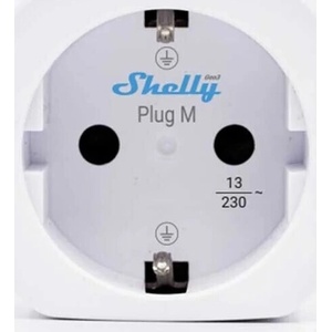 Shelly Смарт контакт Shelly - Plug M Gen3, Wi-Fi, Matter, бял (Shelly Plug M Gen3)
