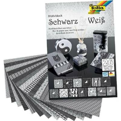 FOLIA Papír Kreativ - sada Basic černý