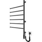 Mario Radiators Електрически въртящ се сушилник за кърпи VEER 80W/230V 82, 5x44, 5 cm неръждаема стомана/черен (MR0066)