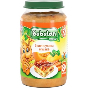 Bebelan Ястие Bebelan Puree - Зеленчукова мусака, 220 g (5527) - baby