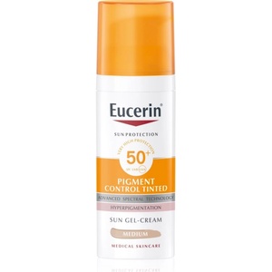Eucerin Sun Pigment Control Tinted грижа-защита срещу хиперпигментация на кожата SPF 50+ цвят Medium 50ml