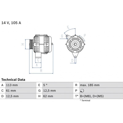 Alternátor BOSCH 0 986 048 791