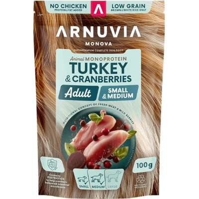 Arnuvia Monova Adult Small & Medium Turkey & Cranberries 0,1 kg
