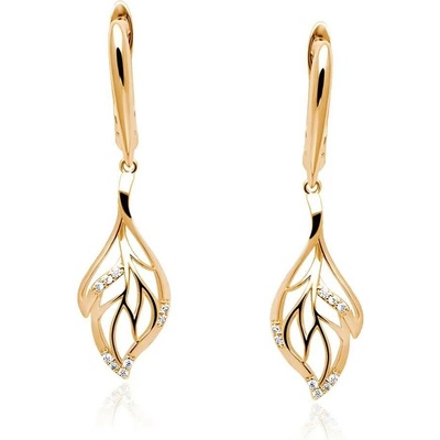 Elanis Jewel Dámské pozlacené náušnice La Diamantina Arven Gold se zirkony EJ00762