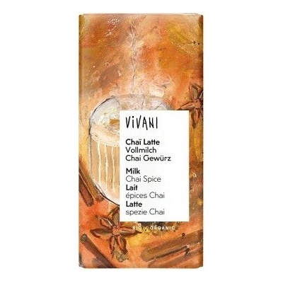Vivani Mliečna čokoláda s korením Chai Latte BIO 80 g