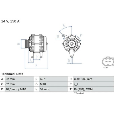 generátor BOSCH 0 986 048 090