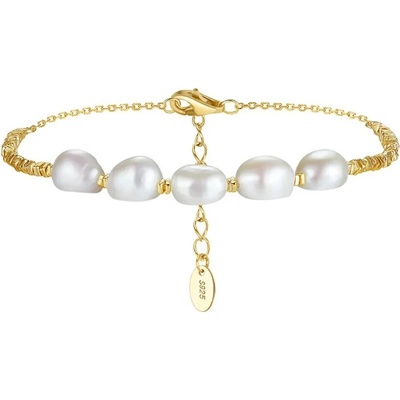 Majya stříbrný náramek SAVINA pozlacený 11731