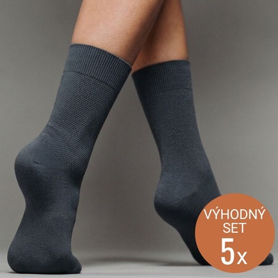 Elegantní ponožky s mercerovanou bavlnou - 5 párů - KNITVA