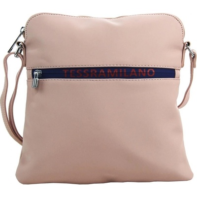 Maria Marni Sportovní crossbody dámská textilní kabelka 5329-BB růžová