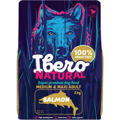Ibero Grain Free Dog Medium & Maxi Adult Salmon 12 kg