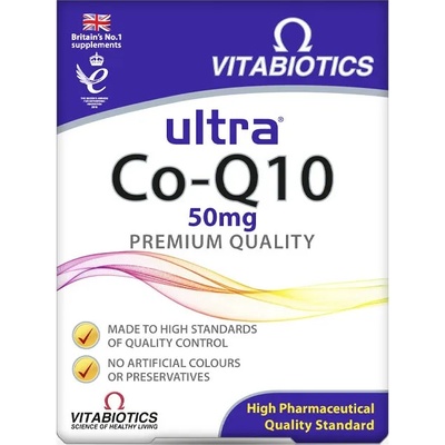 Vitabiotics Ultra Co-Q10, 50 mg, 60 таблетки, Vitabiotics