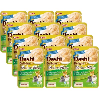 Dashi Delights Delicate Flakes Chicken & Tuna & Scallop 12 x 40 g