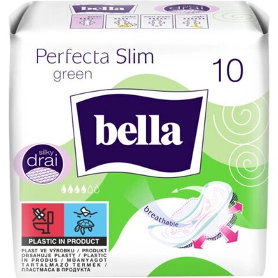 Bella Дамски превръзки Bella Perfecta Slim Green коприна 10бр (Т-210030)