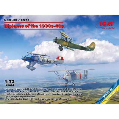 ICM Biplanes of the 1930s and 1940s 3in1 72210 1:72