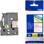 BROTHER ТИП TZ - 24 mm RED ON WHITE TAPE - P№TZE252 (P№TZE252)