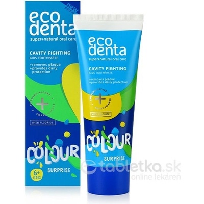 EcoDenta KIDS CAVITY FIGHTING COLOUR surprise detská od 6 rokov 75 ml