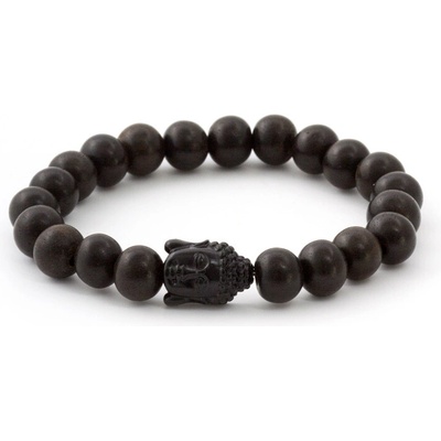 Agato Korálkový náramok z ebenového dreva MINK03 17 cm