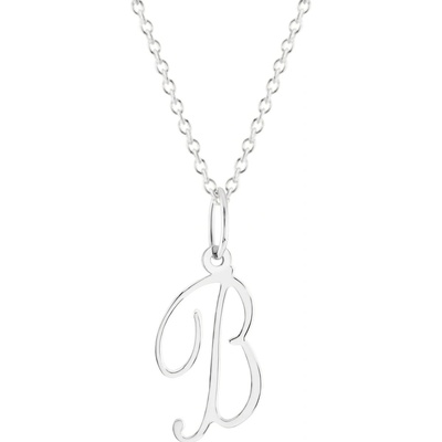 Gemmax Řetízek s písmenem „B“ bílé zlato GUSWN-42801-25841