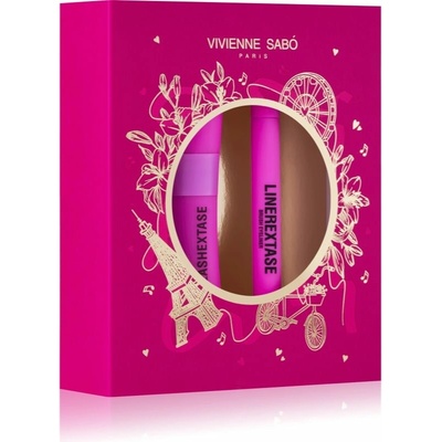 Vivienne Sabó Gift Set Lashextase riasenka pre extra objem 9 ml + Liner Extense očné linky vo fixe 0,15 ml kozmetická sada